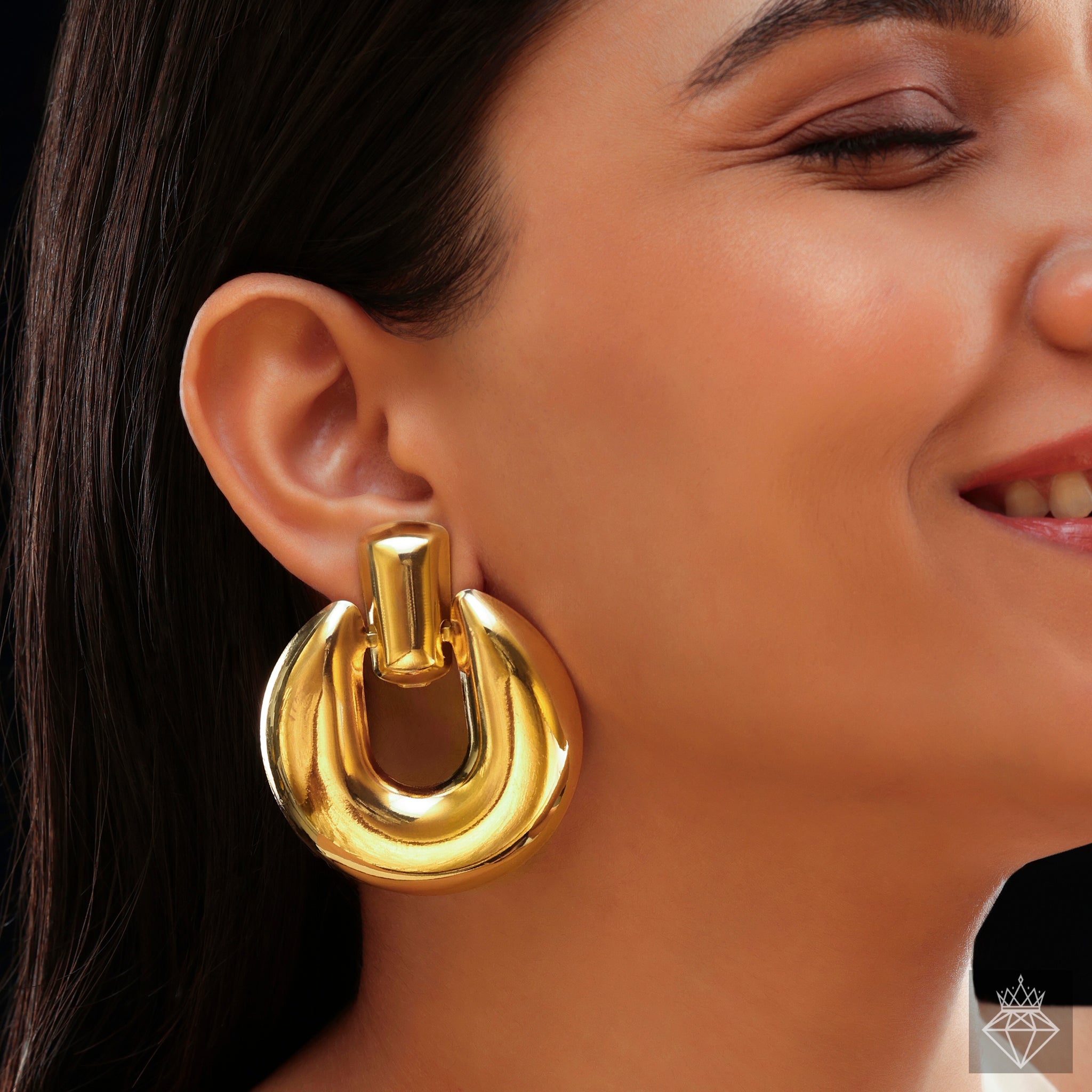 Anti-Tarnish Gold Plated Statement Earrings By PRAO