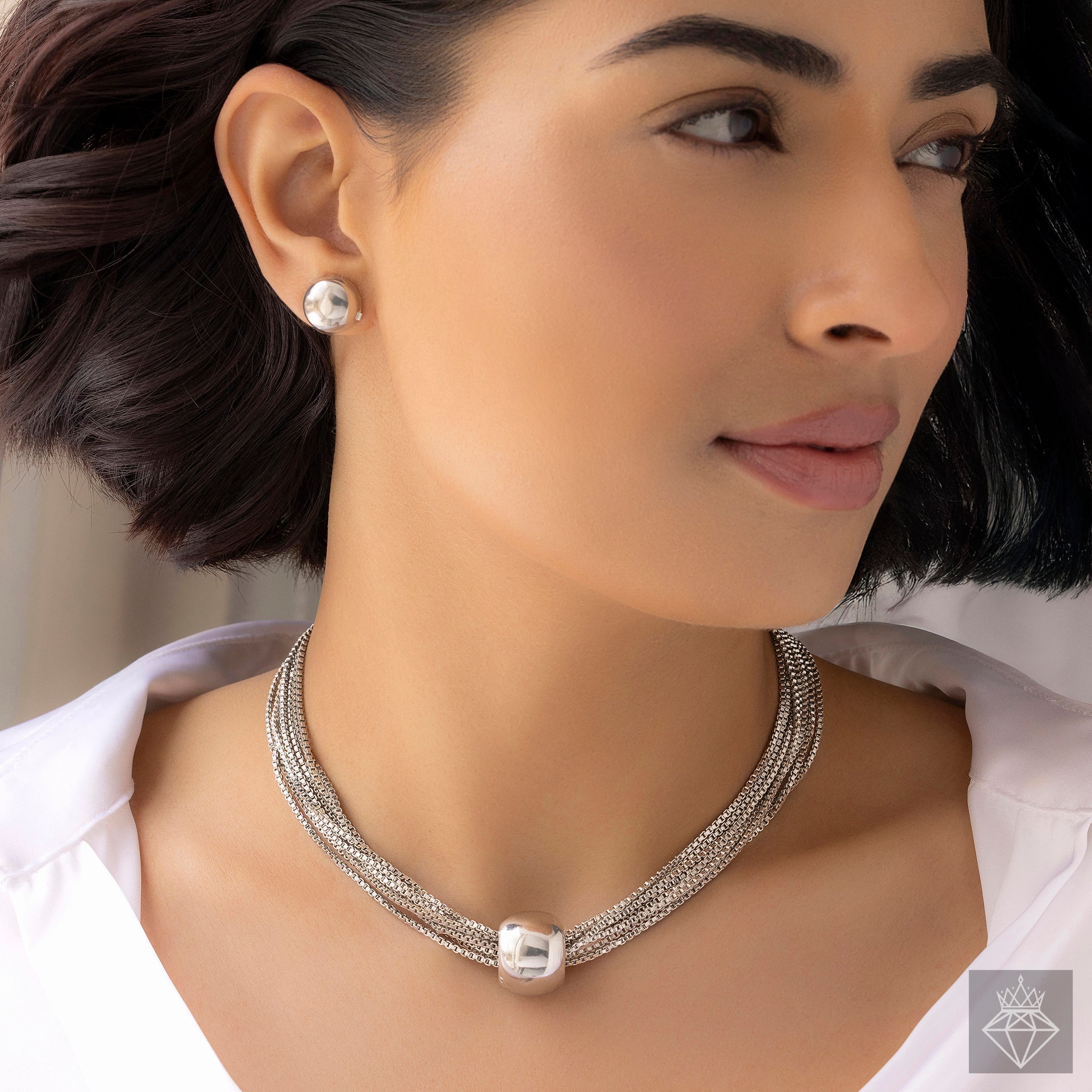 PRAO Anti-Tarnish Box Chain Necklace Set with Earrings✨