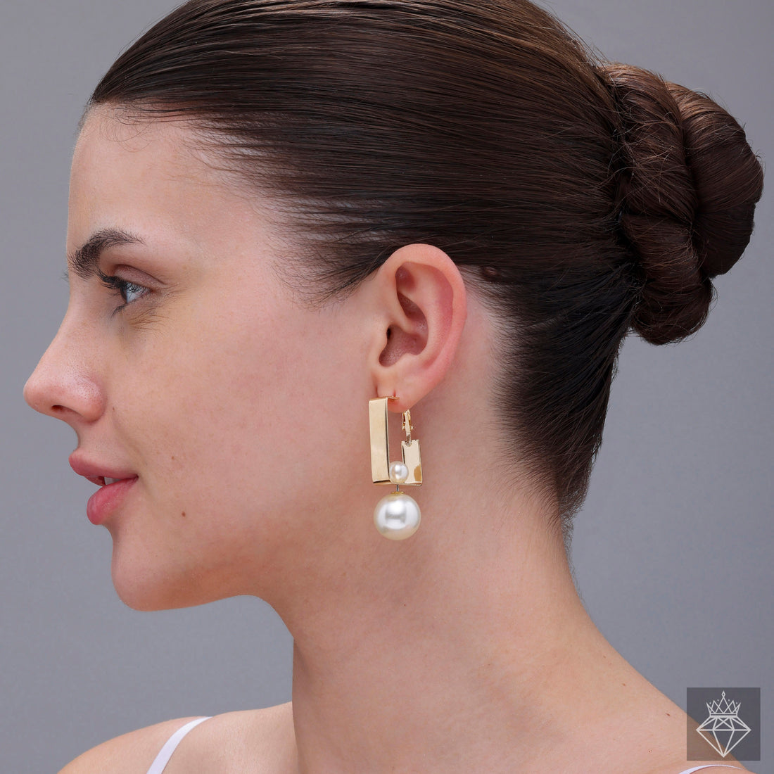 PRAO's Precious Geometry Pearl Earrings