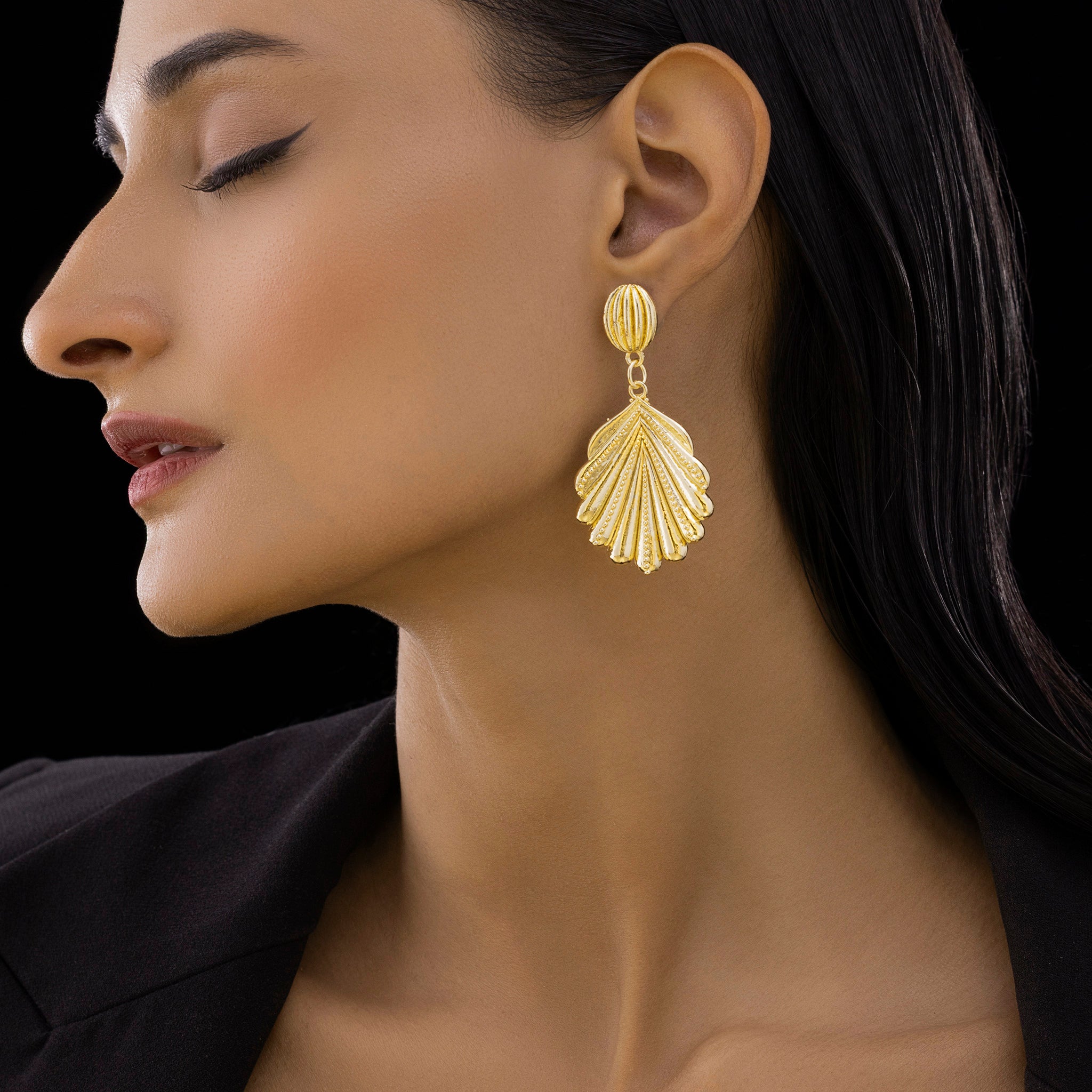 PRAO Anti-Tarnish Palm Leaf Dangles