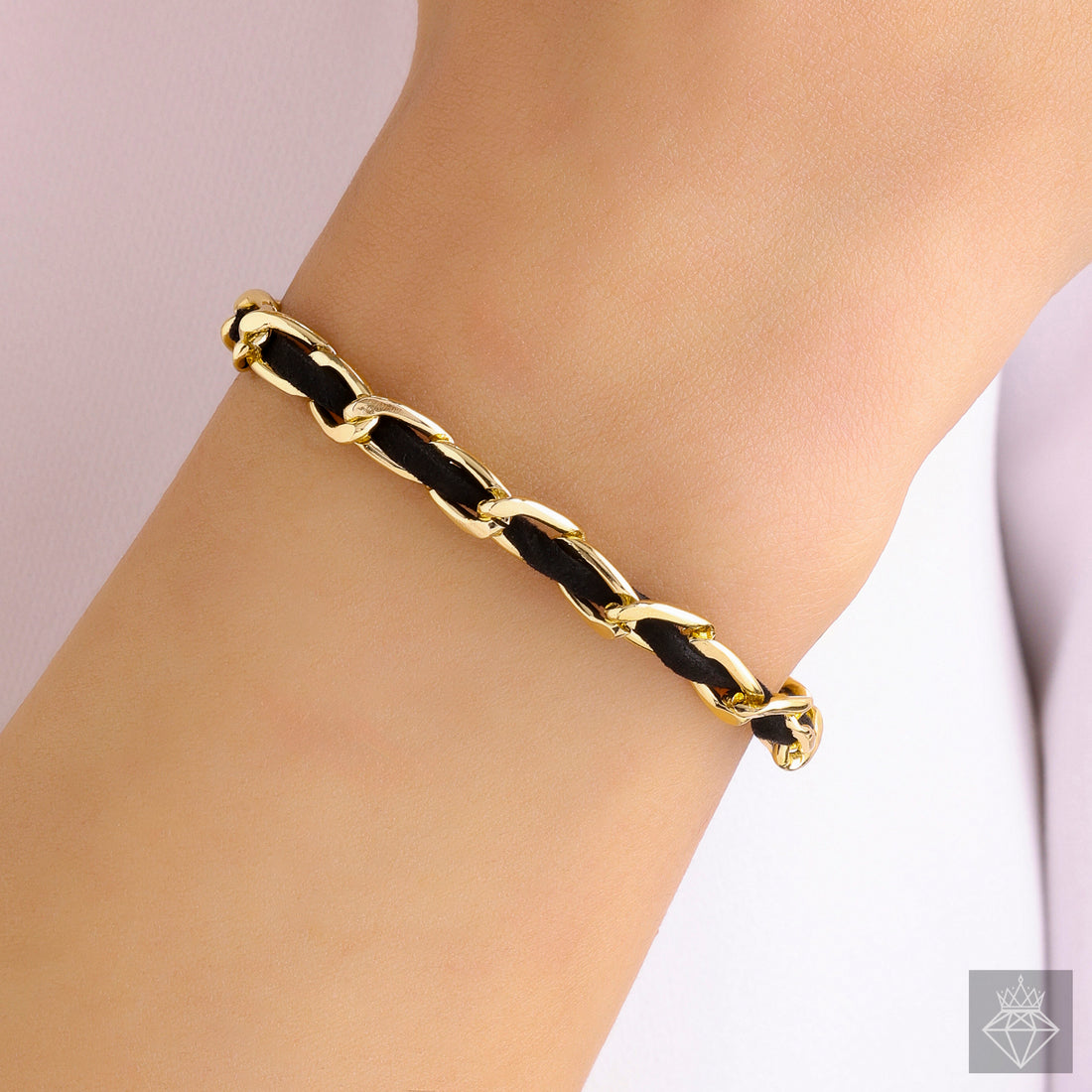 Anti-Tarnish Sleek Geometric Alloy Chain Bracelet By PRAO