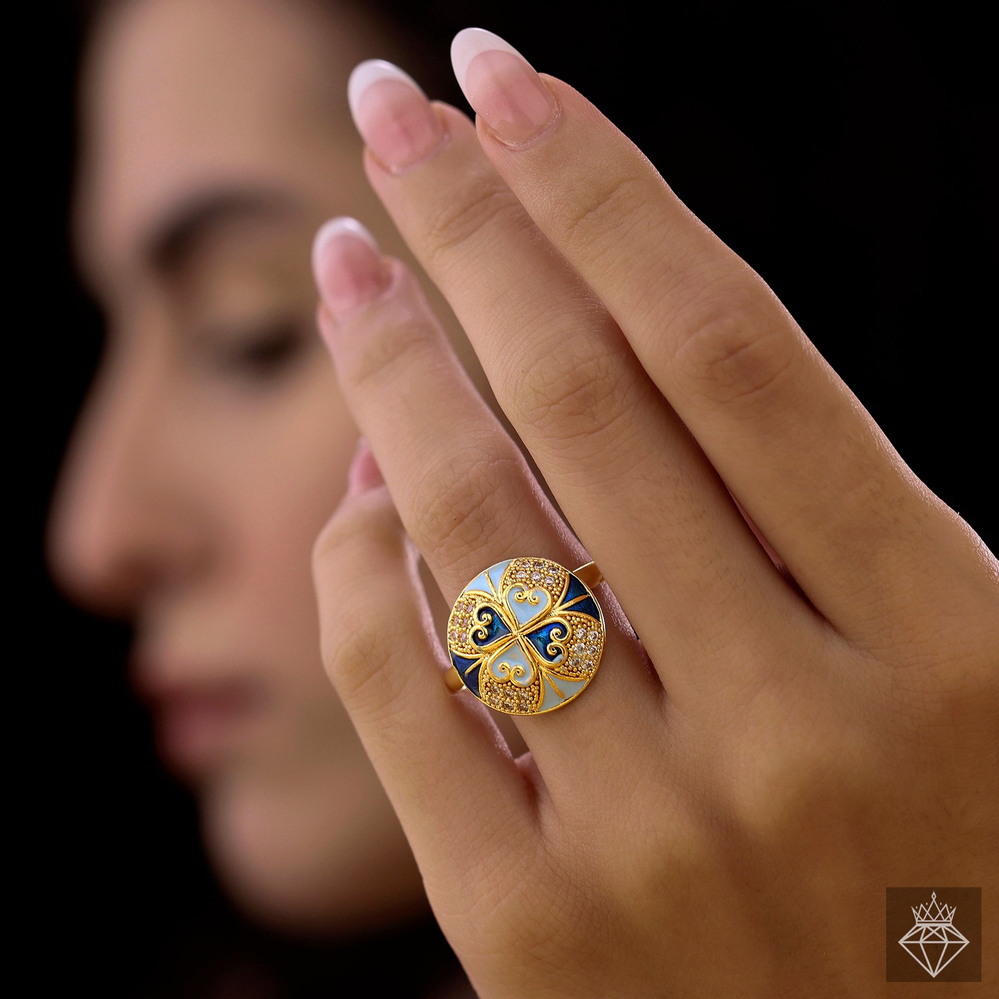 PRAO Anti-Tarnish AD Round Ring (Adjustable Size)