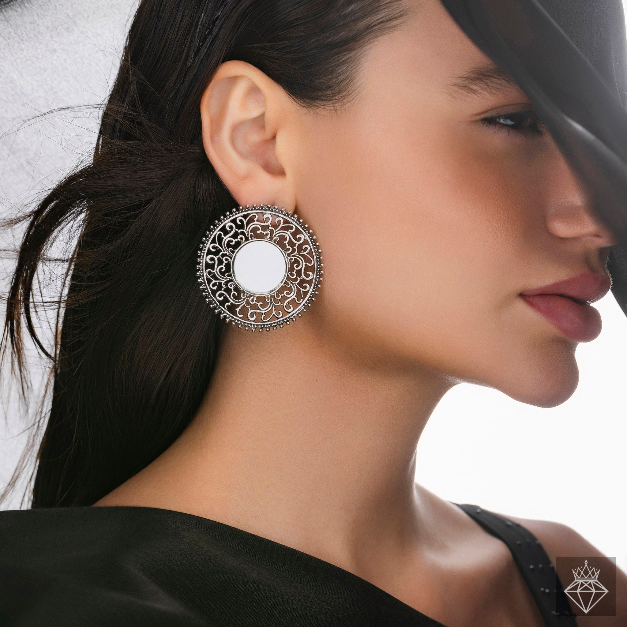 PRAO Bold & Beautiful Mirror Earrings