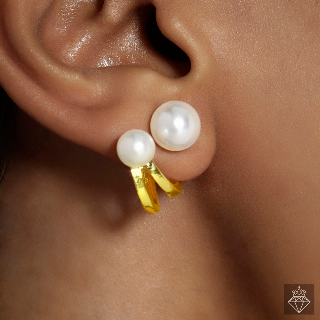 Anti-tarnish Convertible Pearl Studs By PRAO