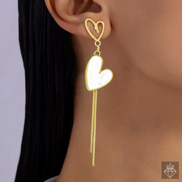 Anti-Tarnish MOP Heart Danglers By PRAO