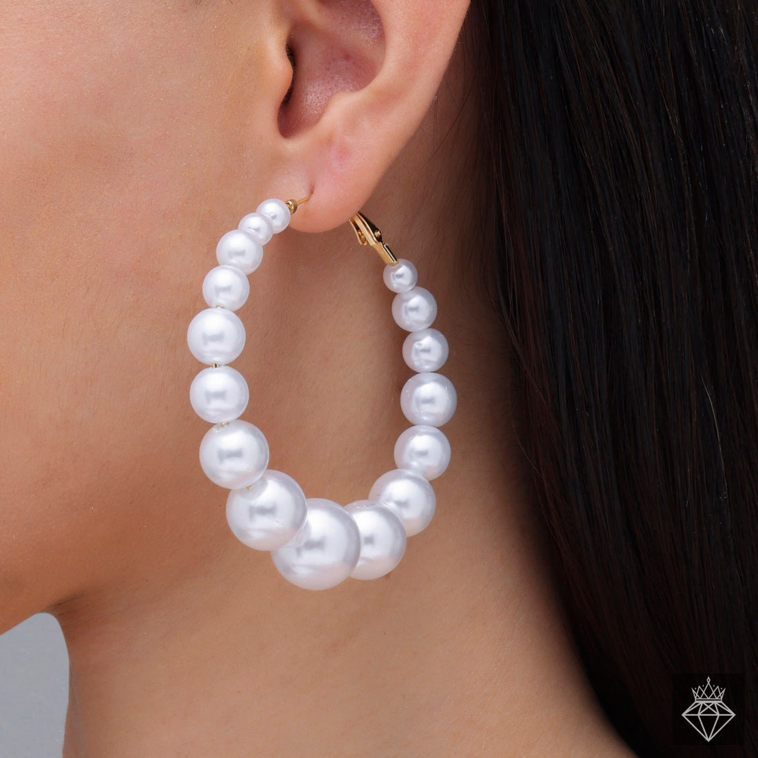 Pearl Perfect Hoop Earrings By PRAO