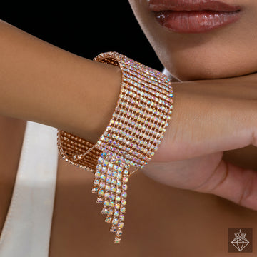 PRAO Anti-Tarnish Crystal Bangle Bracelet (Adjustable Size)✨