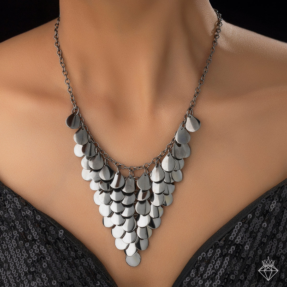 PRAO Anti-Tarnish Drop Charm Statement Necklace✨