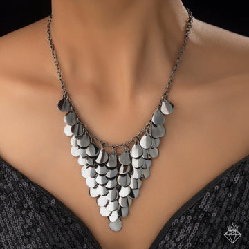 PRAO Necklace Anti-Tarnish Drop Charm Statement Set