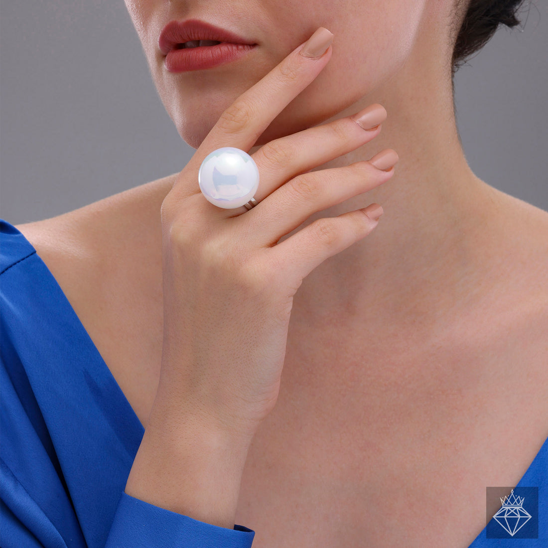 PRAO Oversized Pearl Ring (Adjustable Size)