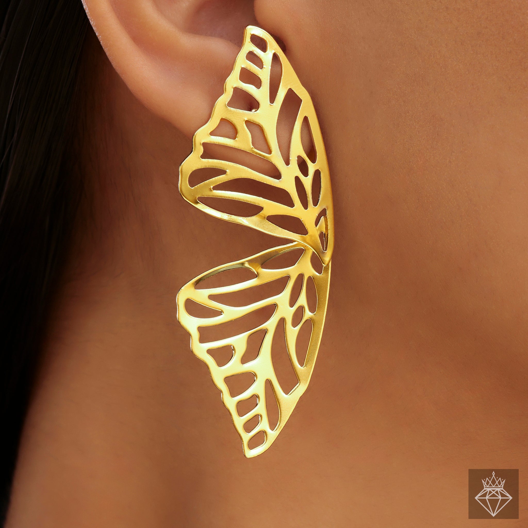 Anti-Tarnish Butterfly Wing Studs By PRAO