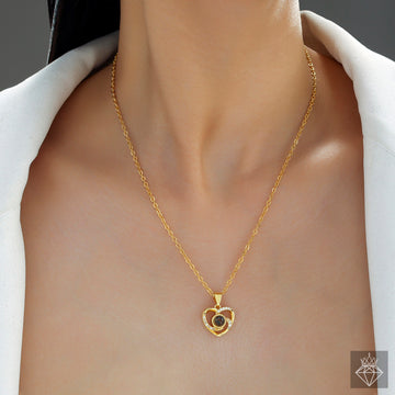 Anti-Tarnish Heart Shape Pendant Necklace By PRAO