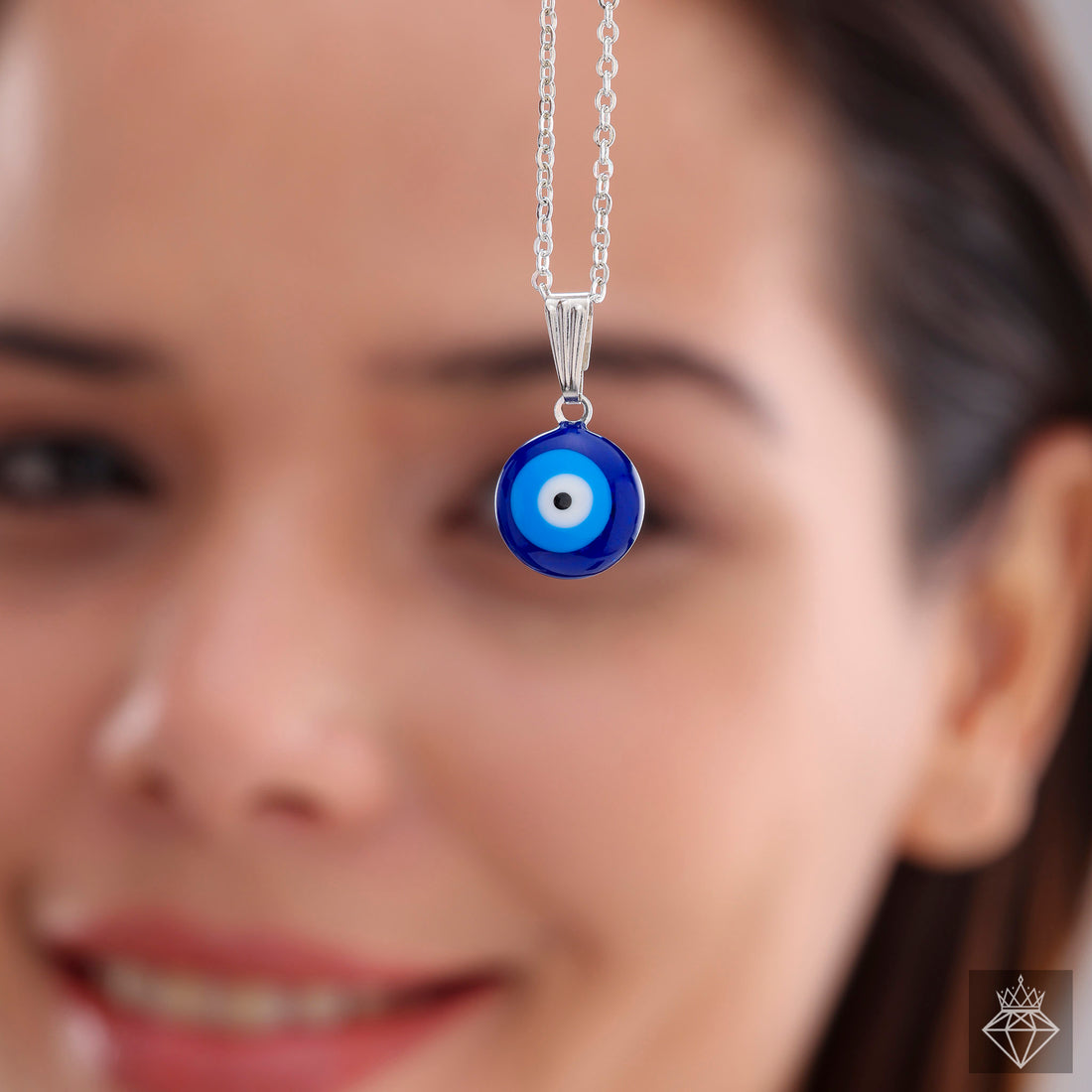 Luminescent Evil Eye Pendant Necklace By PRAO