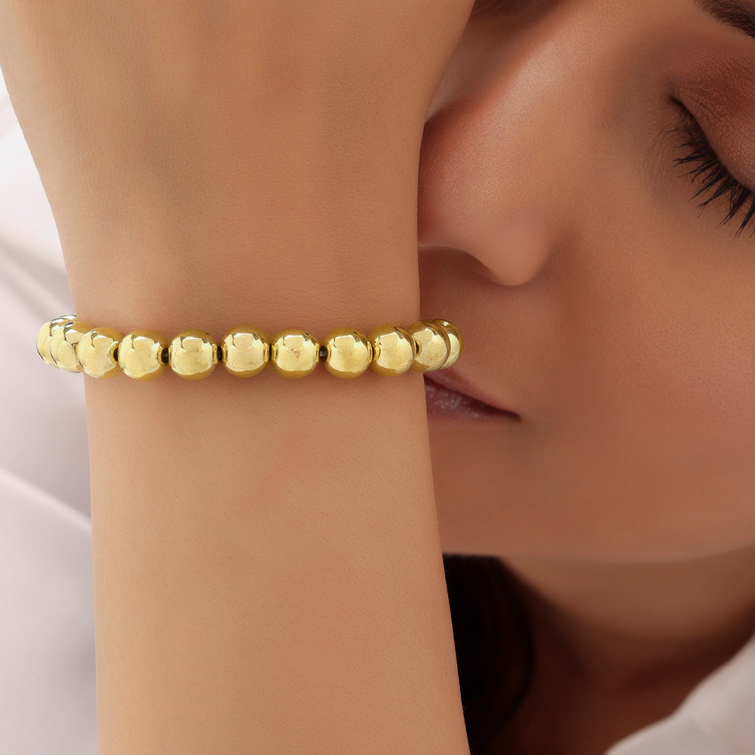 Anti-Tarnish Golden Stretch Bracelet By PRAO