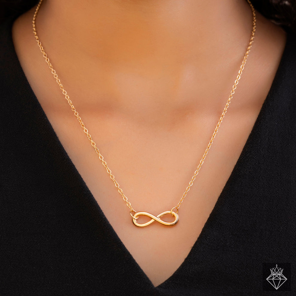 PRAO Infinity AntiTarnish Golden Necklace