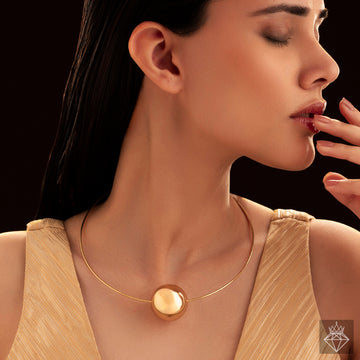 Anti-Tarnish Golden Ball Necklace By PRAO