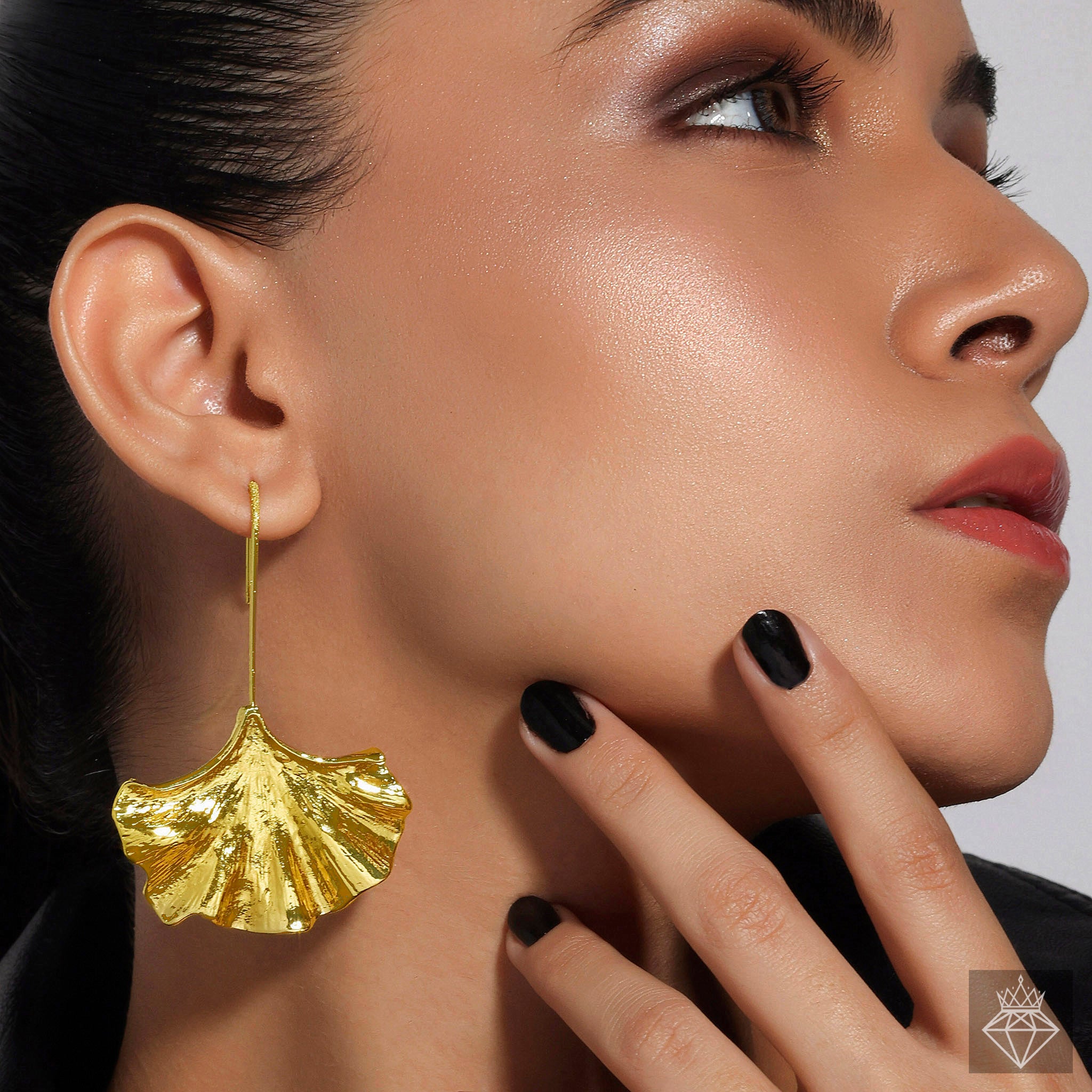 Anti-Tarnish Graceful Maple Leaf Gold Plated Danglers by PRAO