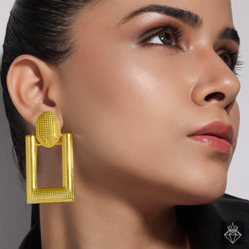 Anti-Tarnish Gold Plated Versatile Hollow Danglers By PRAO