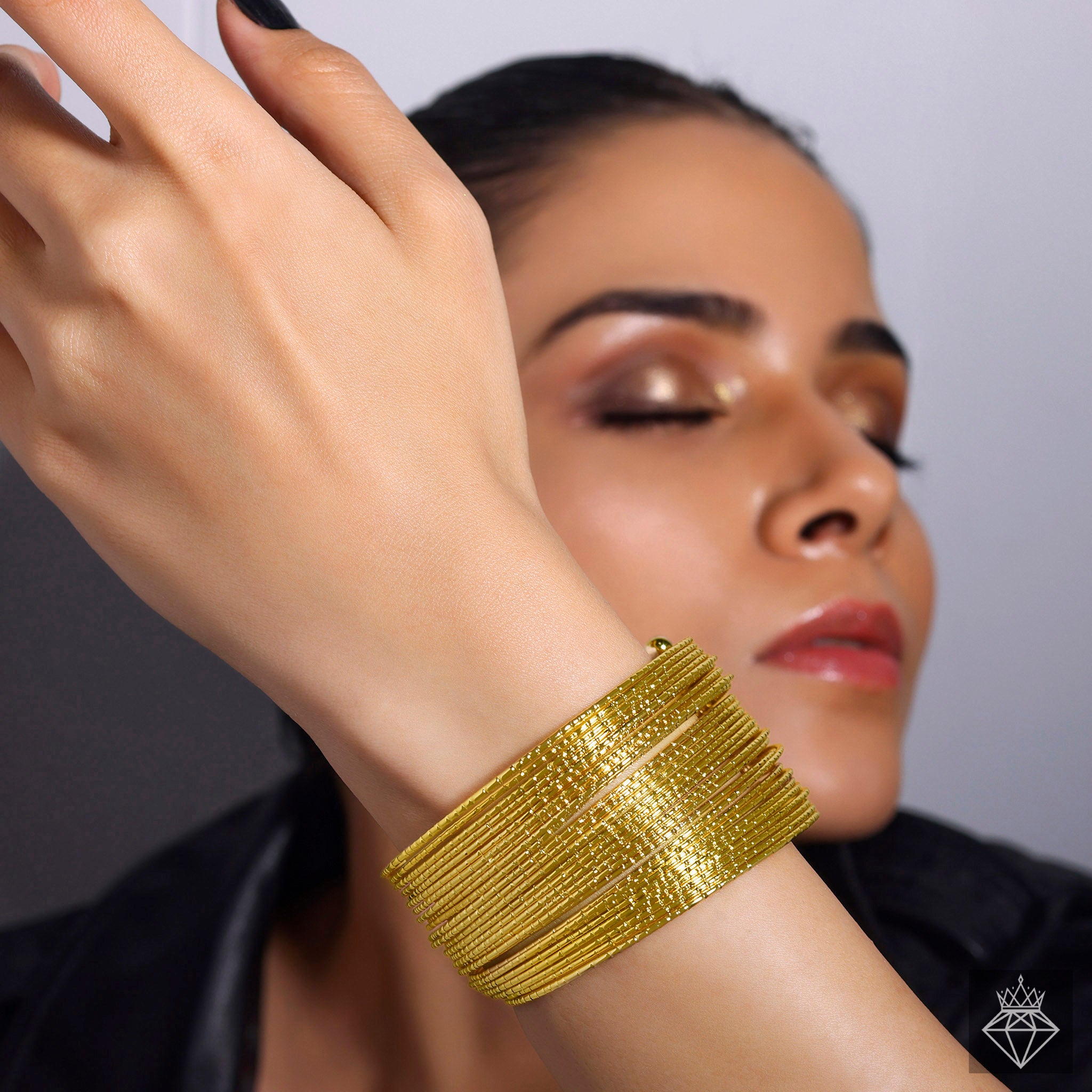 Gold Plated Striped Anti-Tarnish Bracelet By PRAO