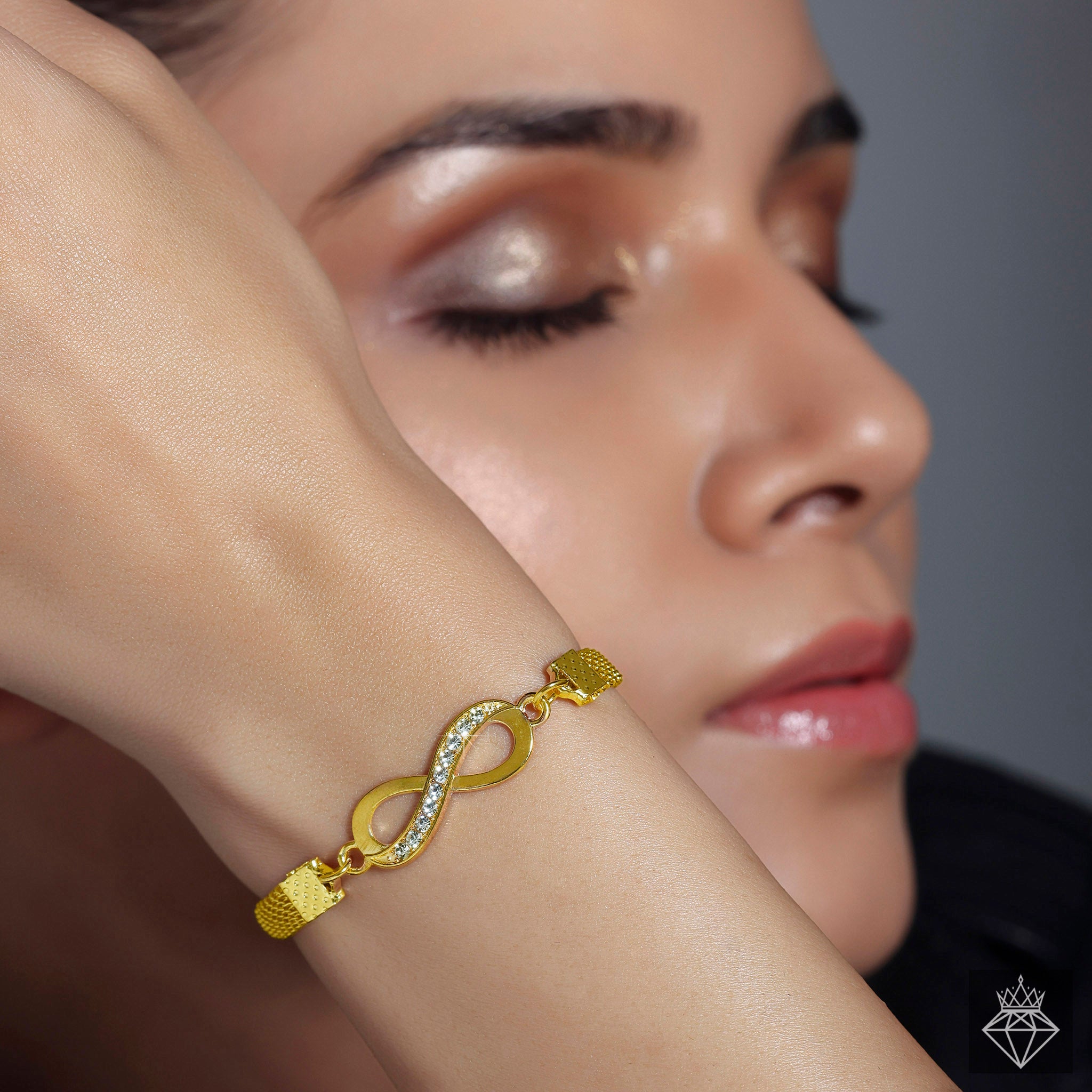 Anti-Tarnish Infinity Bliss Golden Bracelet By PRAO