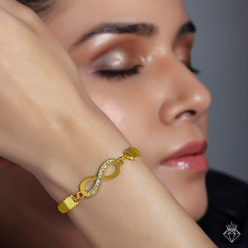 Anti-Tarnish Infinity Bliss Golden Bracelet By PRAO