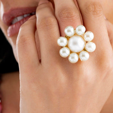 Anti-Tarnish Ring Oceanic Pearls (Adjustable Size)