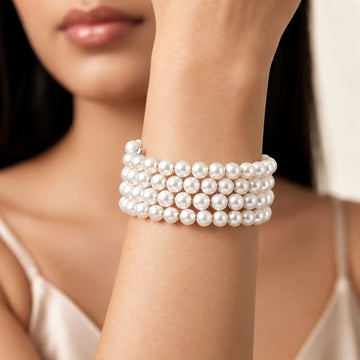 PRAO Bracelet Multilayered Spiral Pearl (Adjustable Size)