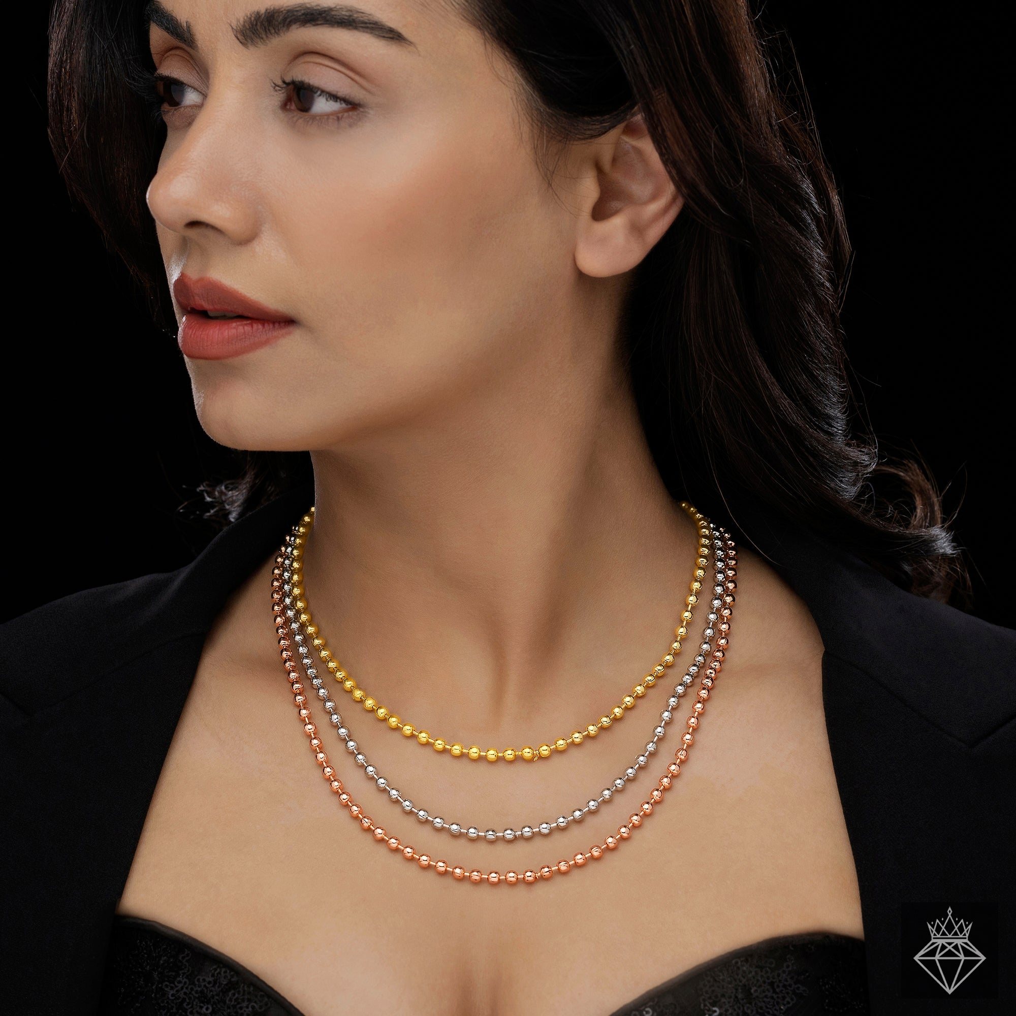 PRAO Anti-Tarnish Triple Layer Chain Necklace✨