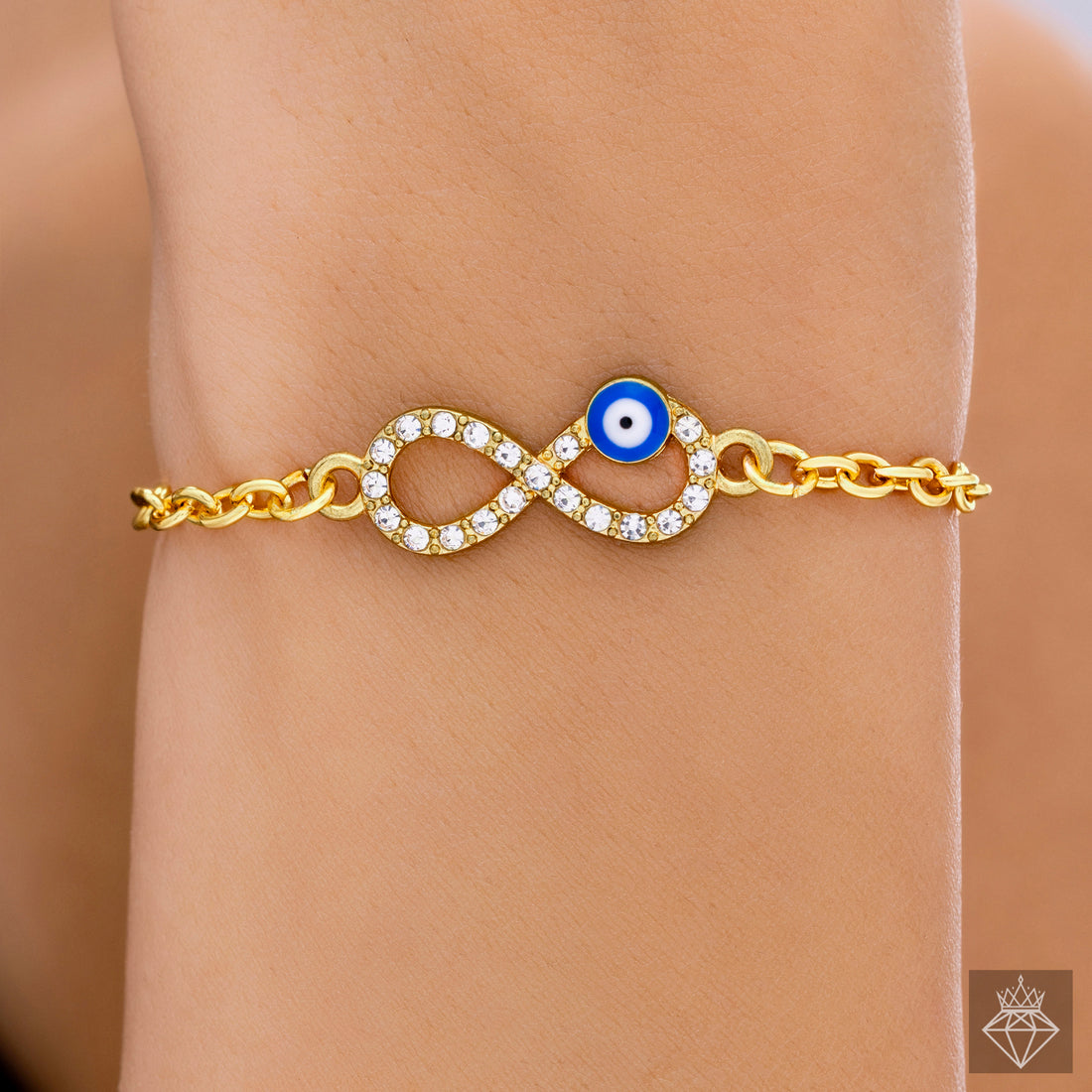 Anti-Tarnish Evil Eye INFINITY Bracelet By PRAO