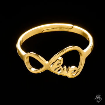 Anti-Tarnish Infinite Love Gold Plated Ring (Adjustable Size)