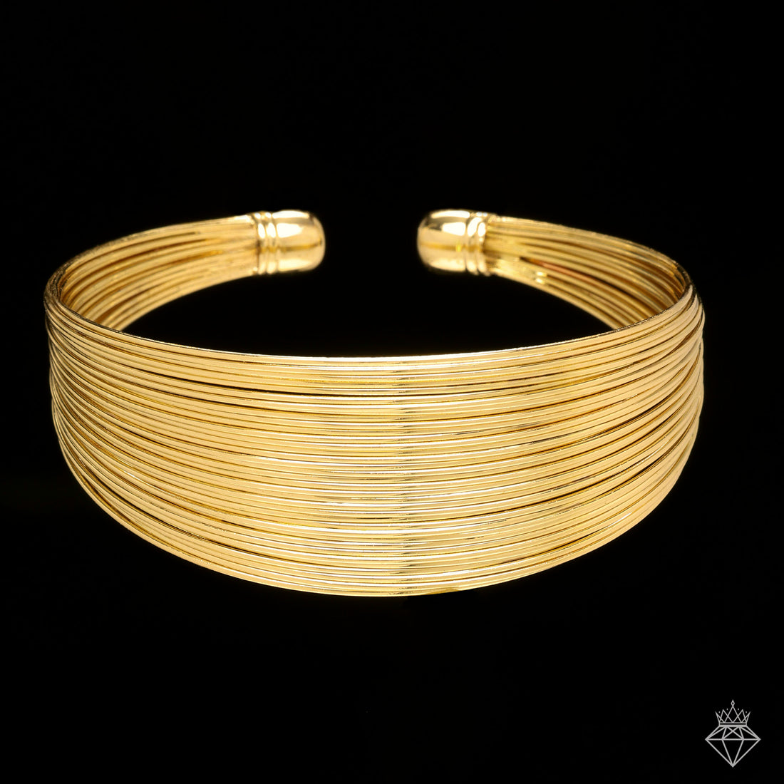 Anti-Tarnish Bold & Gold Layered Bangle Bracelet By PRAO