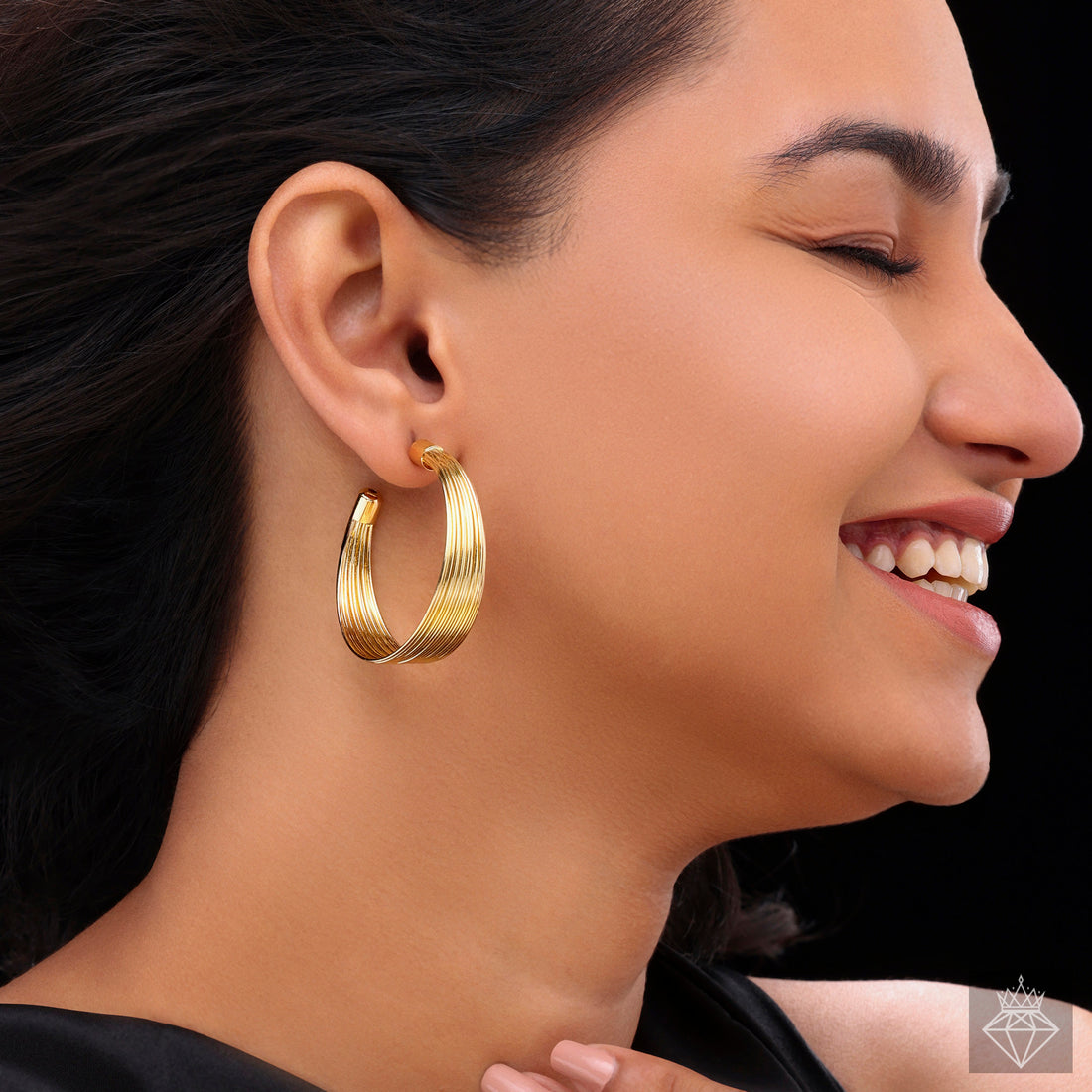 Anti-Tarnish Bold & Gold Layered Hoops By PRAO