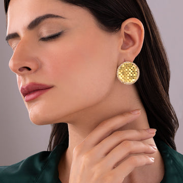 PRAO Anti-Tarnish Premium Brass Statement Studs