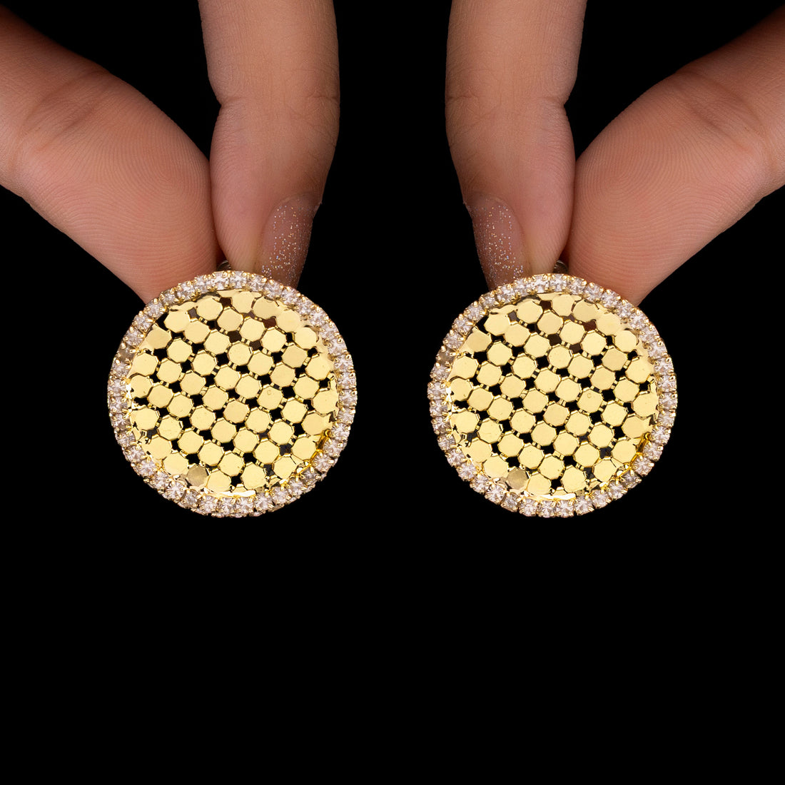 PRAO Anti-Tarnish Premium Brass Statement Studs
