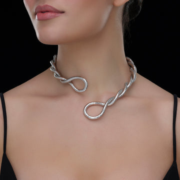 PRAO Necklace Anti-Tarnish Silver - Bendable & Adjustable