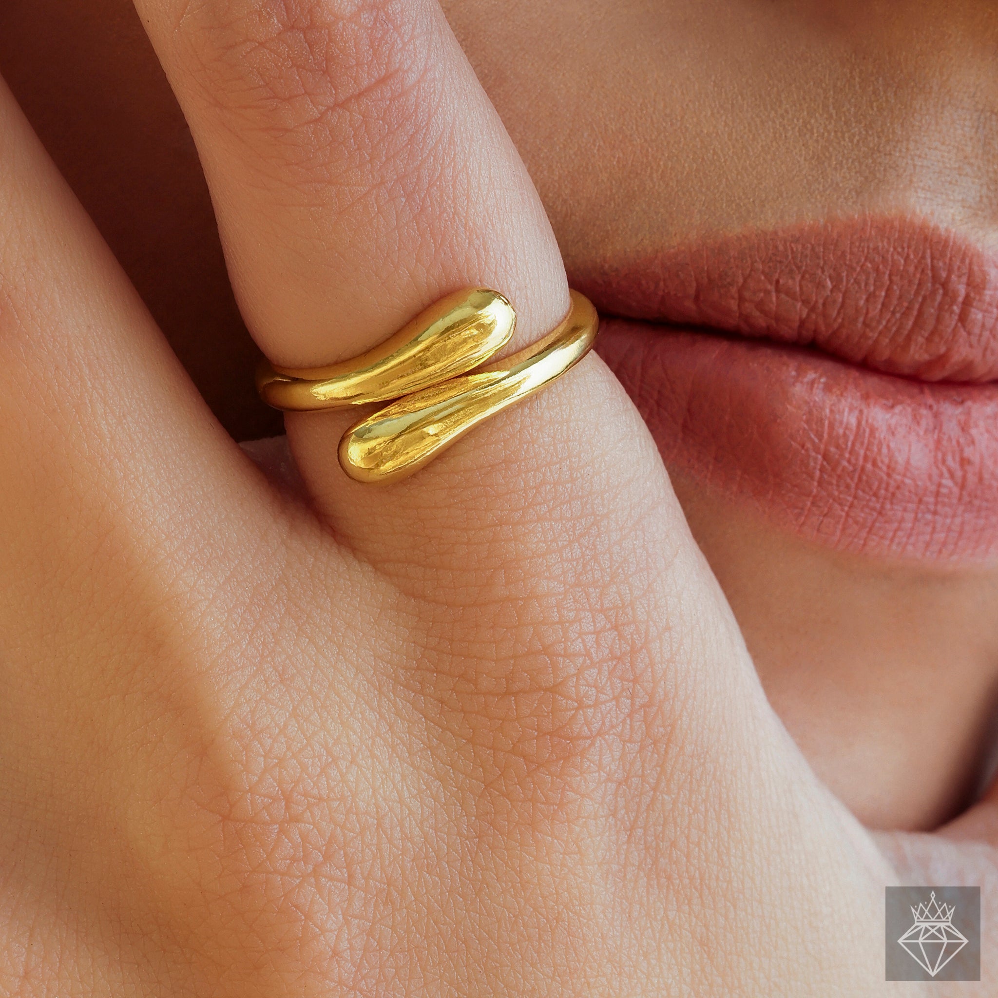 PRAO Trendy Gold Ring (Adjustable Size)