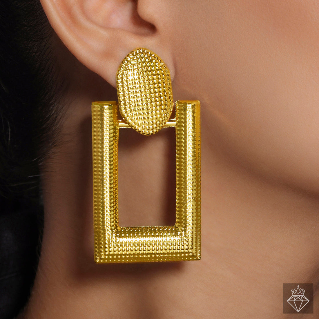 Anti-Tarnish Gold Plated Versatile Hollow Danglers By PRAO