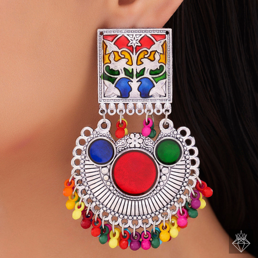 Buy One Get One✨Colourful Traditional Earrings By PRAO (Two Pairs)