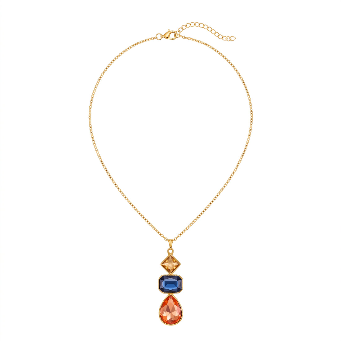 PRAO Necklace Anti-Tarnish Tri Shape Pendant
