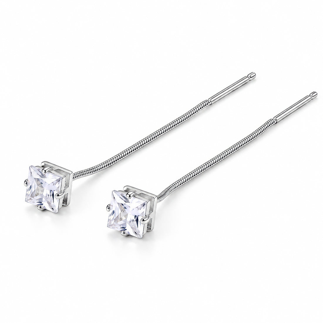 PRAO Earrings Anti-Tarnish Crystal Threader