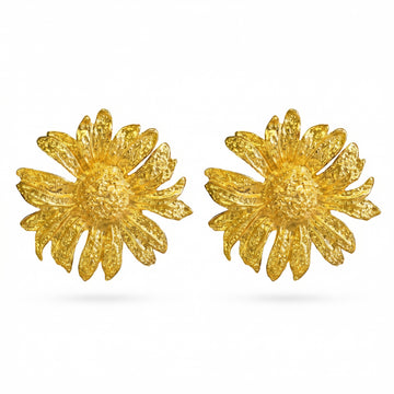 PRAO Earrings Anti-Tarnish Sunflower Studs