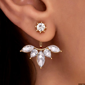 PRAO Earrings Anti-Tarnish Solitaire Designer Drop Studs