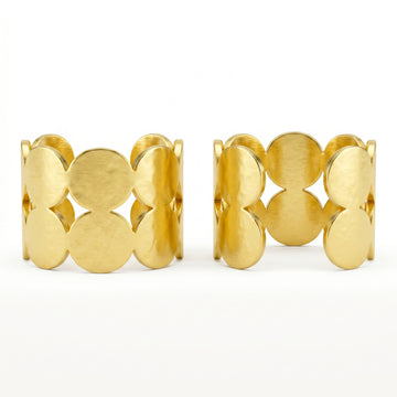 PRAO Ring Anti-Tarnish Hammered Disc (Adjustable Size)