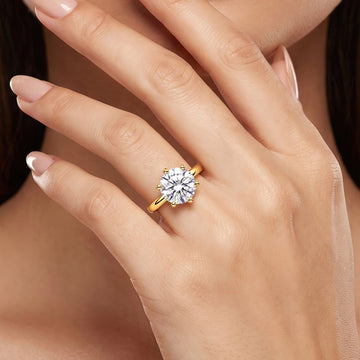 PRAO Ring Anti-Tarnish Gold Plated Solitaire (Adjustable Size)