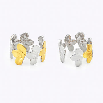 PRAO Ring Anti-Tarnish Floral Petal Statement (Adjustable Size)