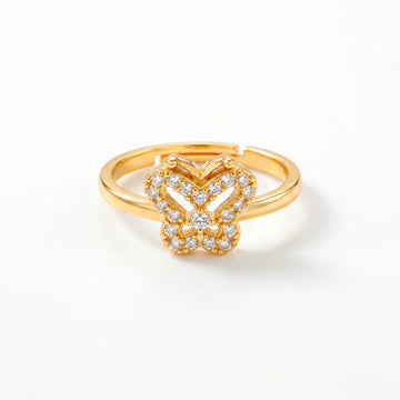 PRAO Ring Anti-Tarnish Butterfly Pavé Stone (Adjustable Size)