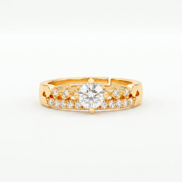 PRAO Ring Anti-Tarnish Crown Pavé Crystal (Adjustable Size)