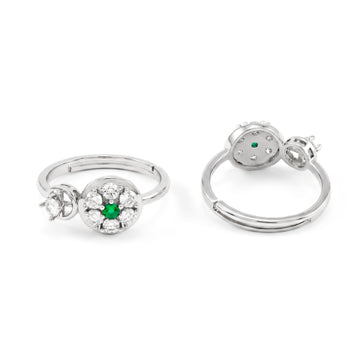 PRAO Ring Anti-Tarnish Celestial Starburst Moon (Adjustable Size)