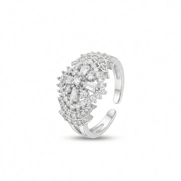 PRAO Ring Anti-Tarnish Vintage Sunburst Statement (Adjustable Size)