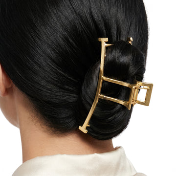 PRAO Hair Claw Clip Anti-Tarnish Matte Minimal Curved Metal